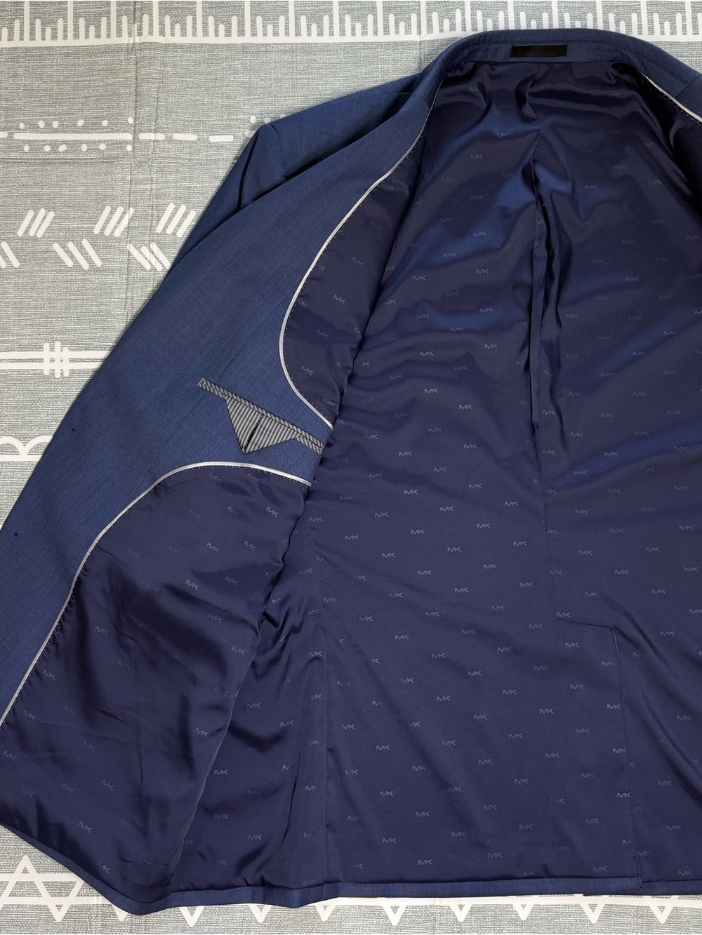 Michael Kors Kaplan Navy Blue Classic Two-Button Blazer - Picture 7 of 12